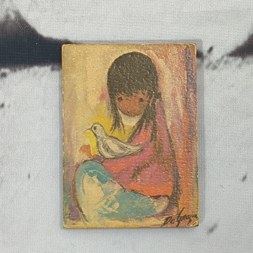 TED DEGRAZIA Refrigerator Magnet NATIVE AMERICAN‎ INDIAN CHILD